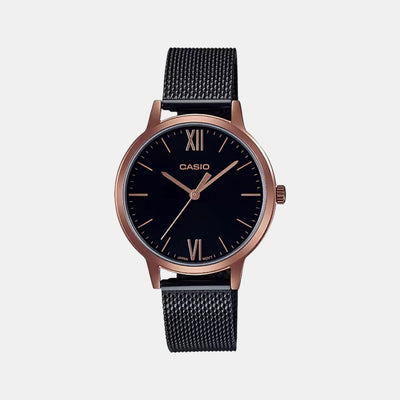 Enticer Women Quartz Black Dial Analog Stainless Steel Watch A1791