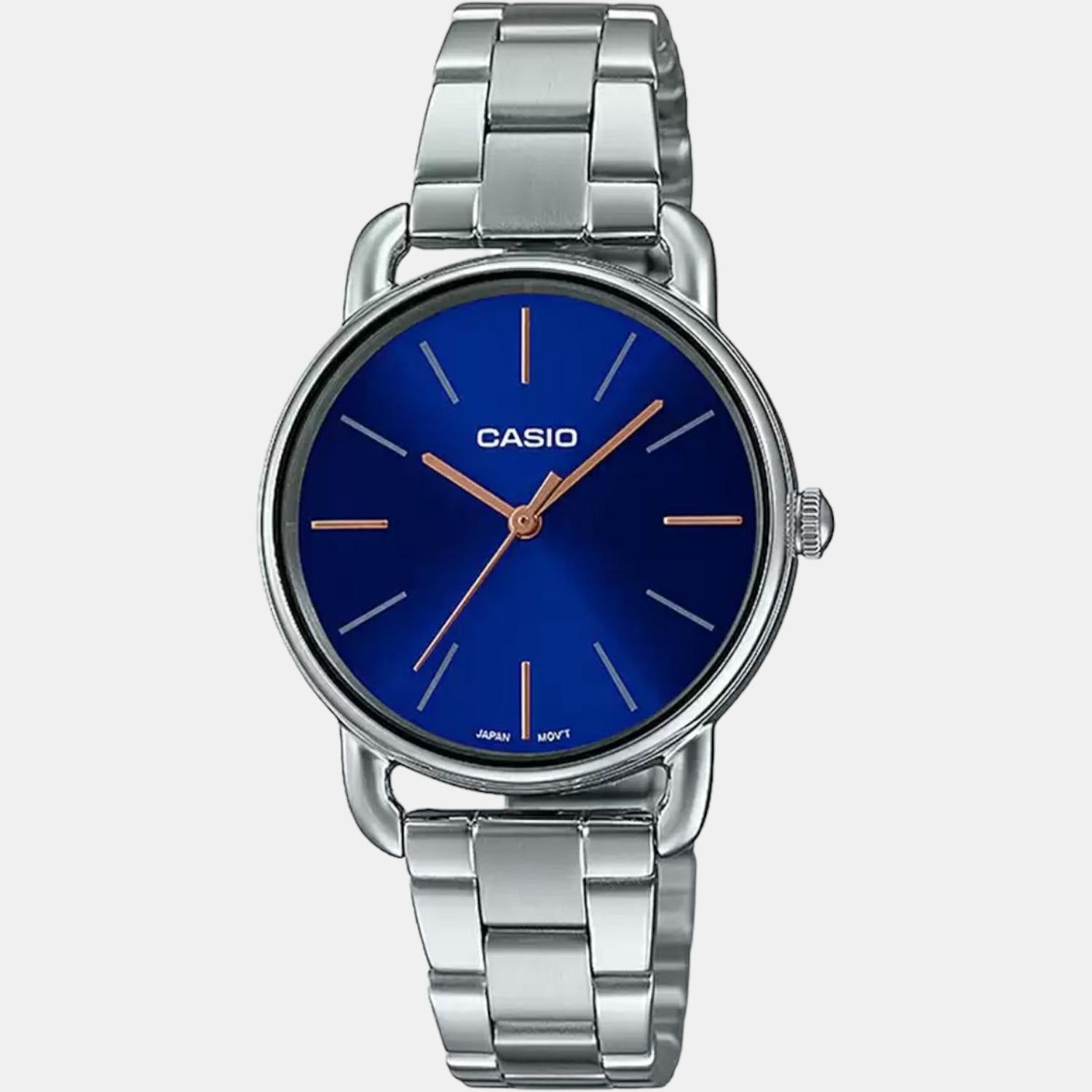 Enticer Women Quartz Blue Dial Analog Stainless Steel Watch A1792