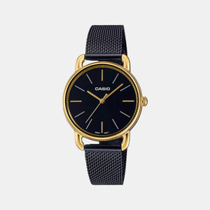 Enticer Women Quartz Black Dial Analog Stainless Steel Watch A1793