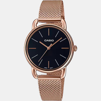 Enticer Women Quartz Black Dial Analog Stainless Steel Watch A1794
