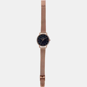 Enticer Women Quartz Black Dial Analog Stainless Steel Watch A1794