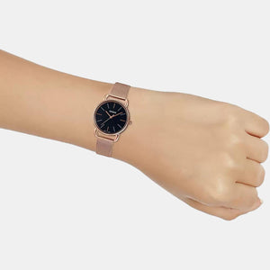 Enticer Women Quartz Black Dial Analog Stainless Steel Watch A1794