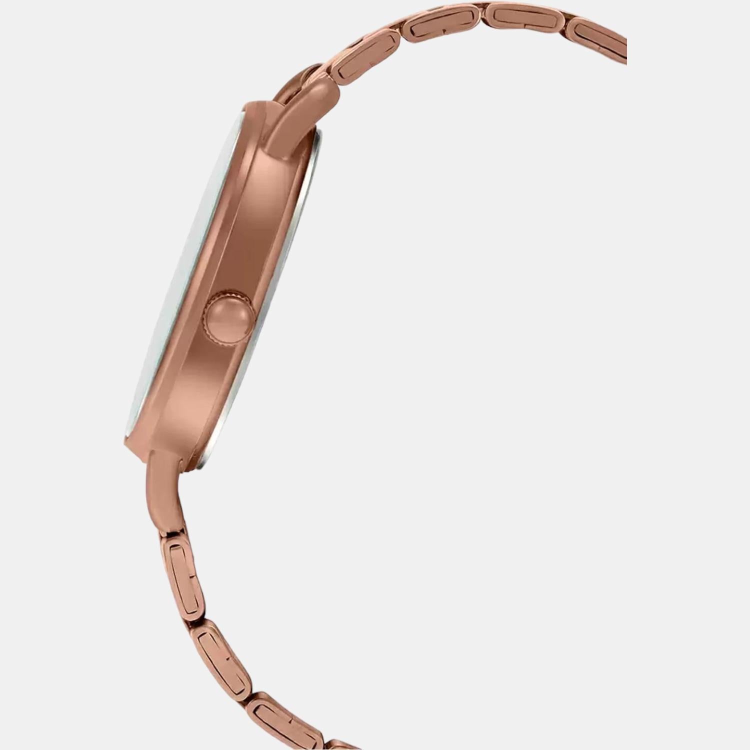 Enticer Women Quartz Rose Gold Dial Analog Stainless Steel Watch A1795