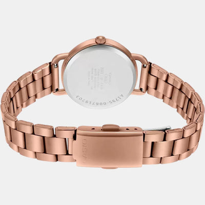 Enticer Women Quartz Rose Gold Dial Analog Stainless Steel Watch A1795