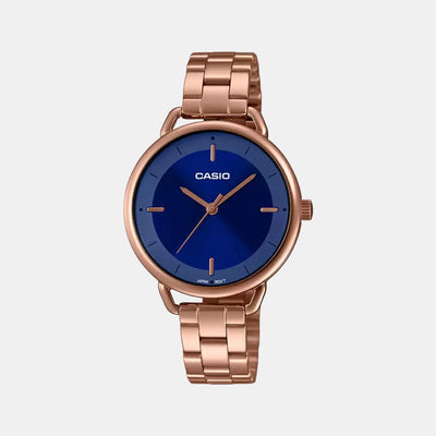 Enticer Women Quartz Blue Dial Analog Stainless Steel Watch A1800