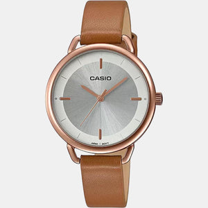Enticer Women Quartz Silver Dial Analog Leather Watch A1801