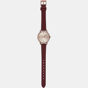 Enticer Women Quartz Rose Gold Dial Analog Leather Watch A1806