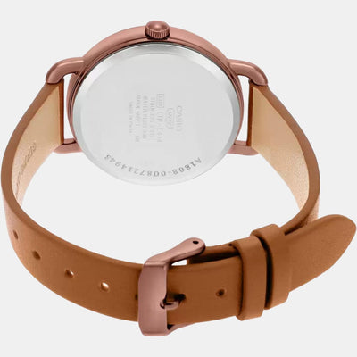 Enticer Women Quartz Rose Gold Dial Analog Leather Watch A1808