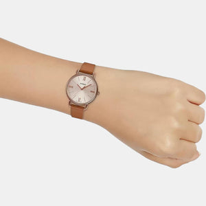 Enticer Women Quartz Rose Gold Dial Analog Leather Watch A1808