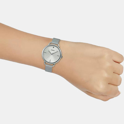 Enticer Women Quartz Silver Dial Analog Stainless Steel Watch A1810