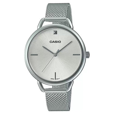Casio Enticer Silver Dial Women 34mm