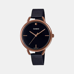 Enticer Women Quartz Black Dial Analog Stainless Steel Watch A1811