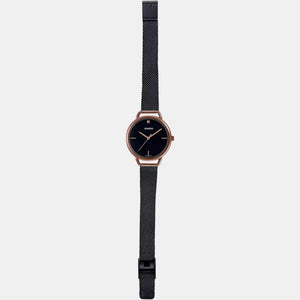 Enticer Women Quartz Black Dial Analog Stainless Steel Watch A1811