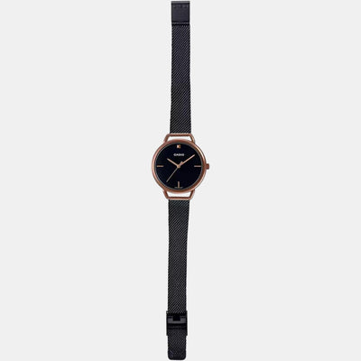 Enticer Women Quartz Black Dial Analog Stainless Steel Watch A1811