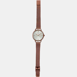 Enticer Women Quartz Silver Dial Analog Stainless Steel Watch A1812
