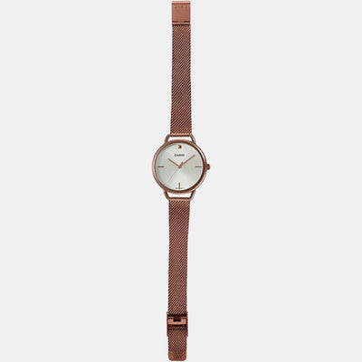Enticer Women Quartz Silver Dial Analog Stainless Steel Watch A1812