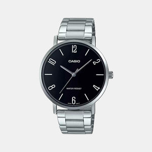 Enticer Men Quartz Black Dial Analog Stainless Steel Watch A1815
