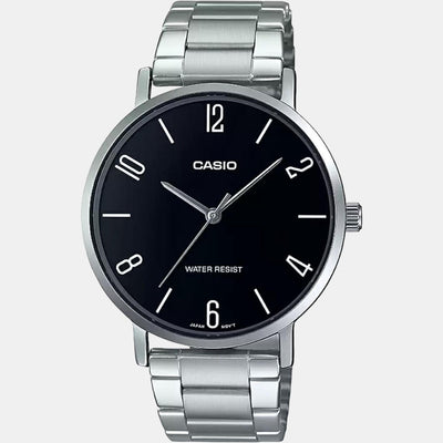 Enticer Men Quartz Black Dial Analog Stainless Steel Watch A1815