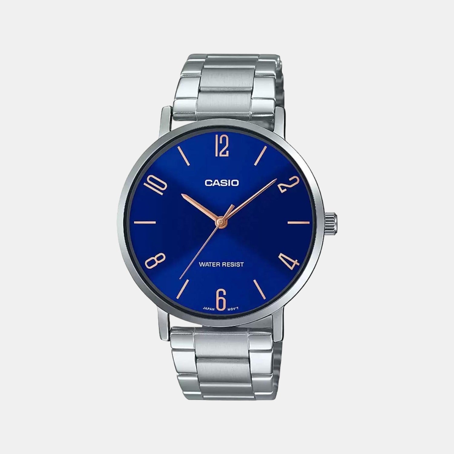 Enticer Men Quartz Blue Dial Analog Stainless Steel Watch A1816