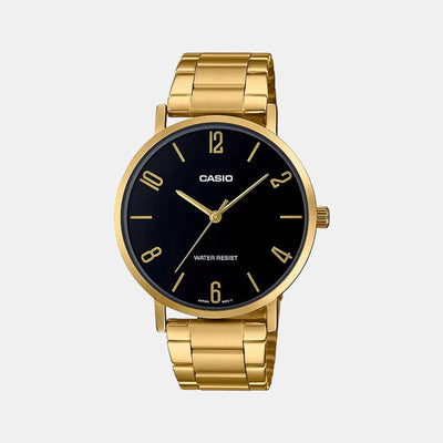 Enticer Men Quartz Black Dial Analog Stainless Steel Watch A1817