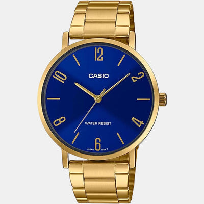 Enticer Men Quartz Blue Dial Analog Stainless Steel Watch A1818