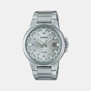 Enticer Men Quartz Silver Dial Analog Stainless Steel Watch A1823