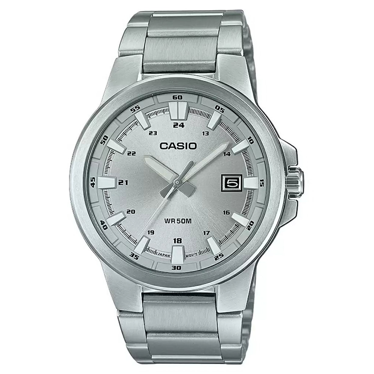 Casio Enticer Silver Dial Men 41.5mm