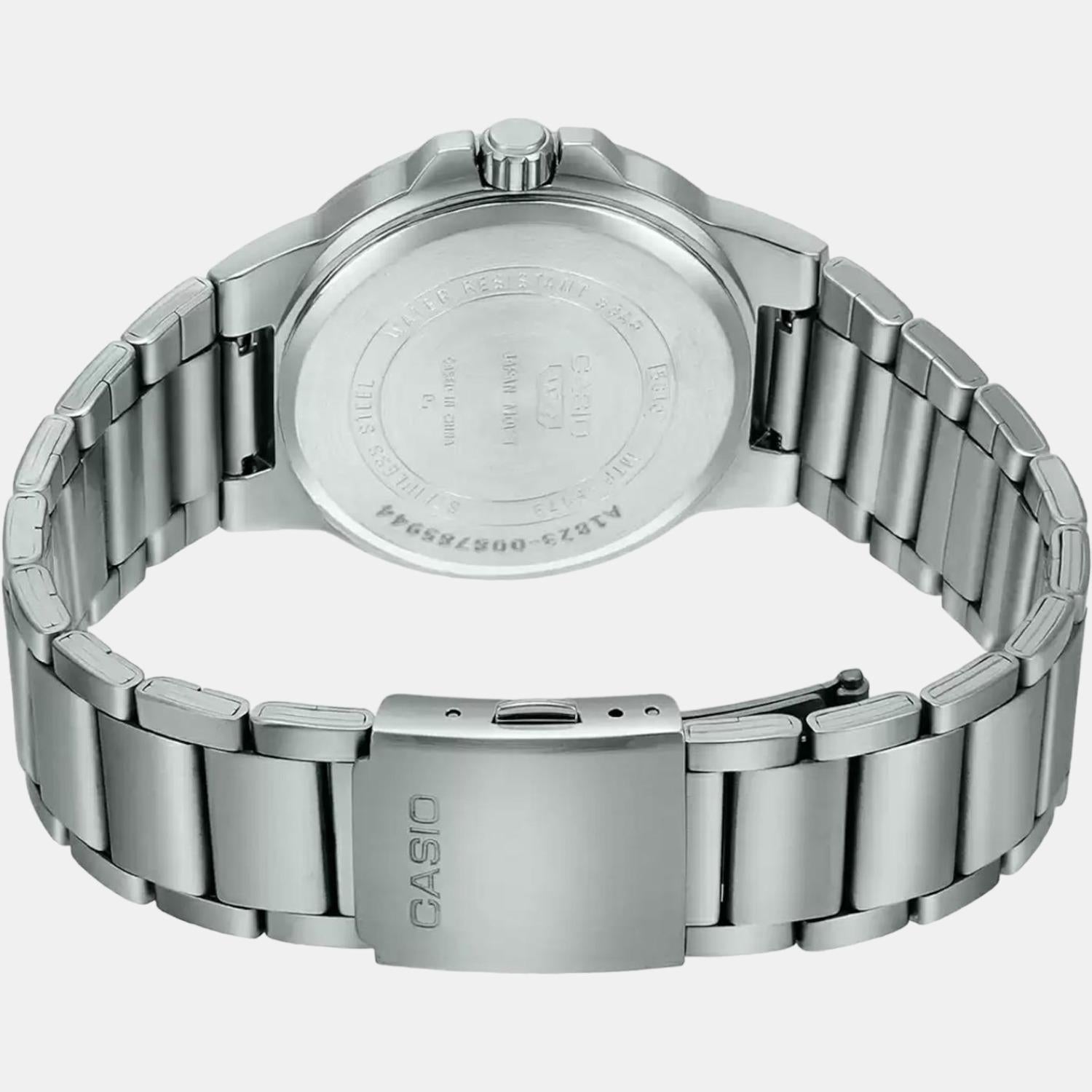Enticer Men Quartz Silver Dial Analog Stainless Steel Watch A1823