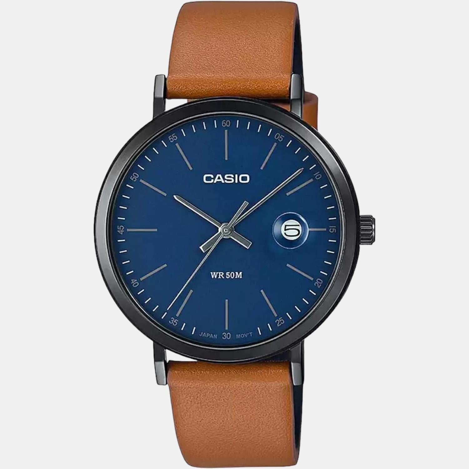 Enticer Men Quartz Blue Dial Analog Leather Watch A1830