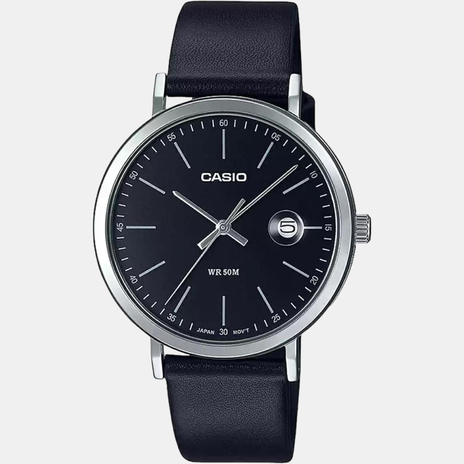 Enticer Men Quartz Black Dial Analog Leather Watch A1833