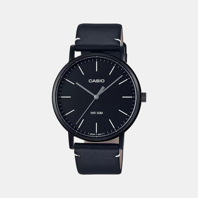 Enticer Men Quartz Black Dial Analog Leather Watch A1834