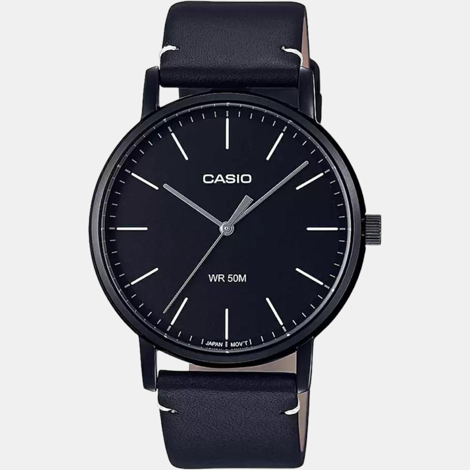 Enticer Men Quartz Black Dial Analog Leather Watch A1834