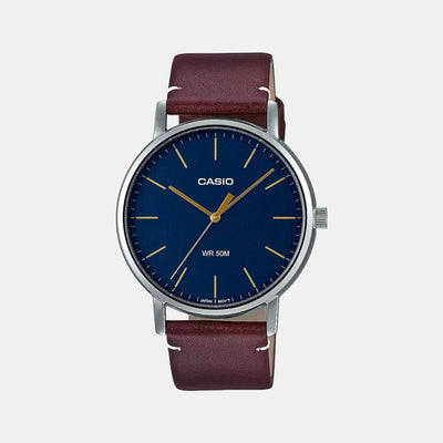 Enticer Men Quartz Blue Dial Analog Leather Watch A1835