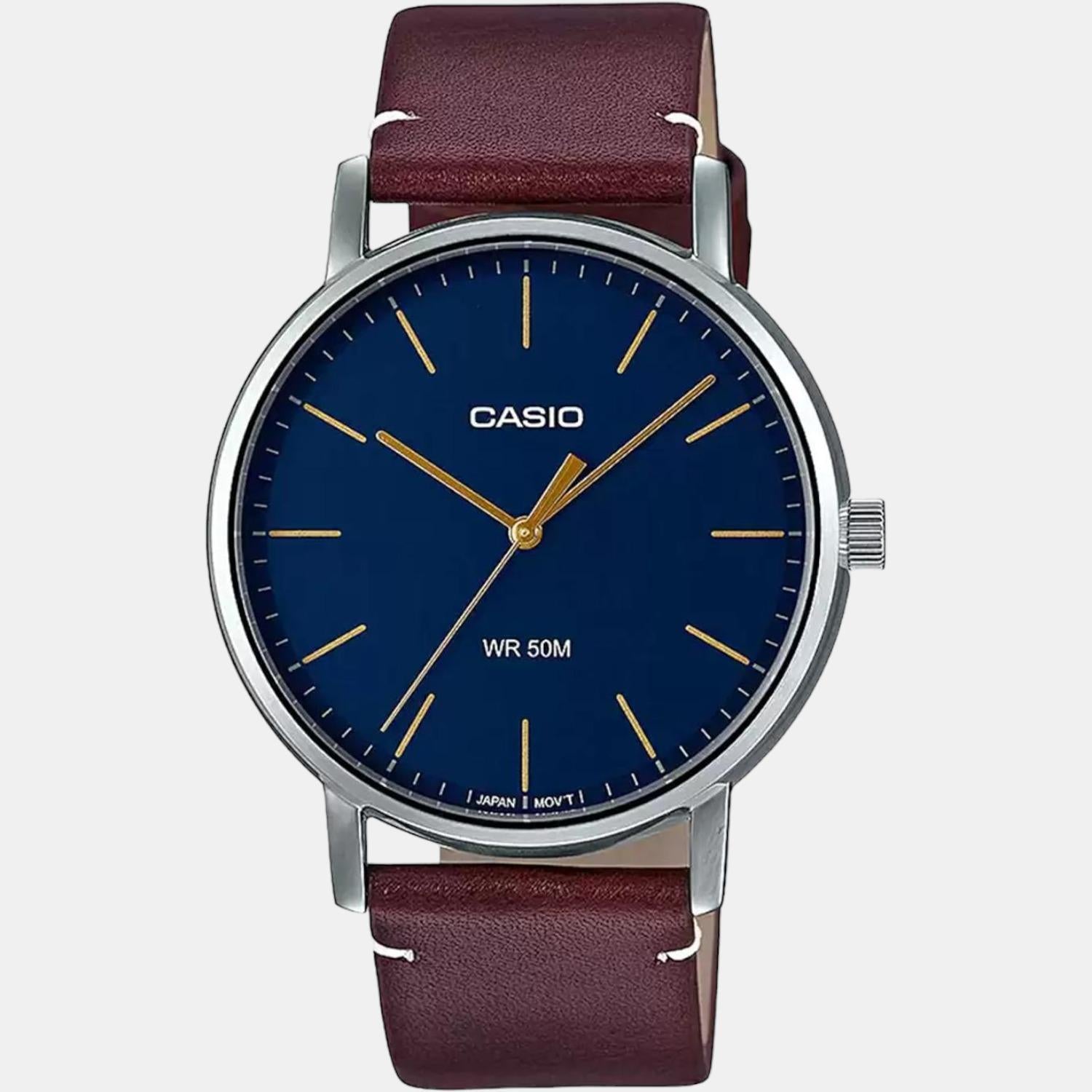 Enticer Men Quartz Blue Dial Analog Leather Watch A1835
