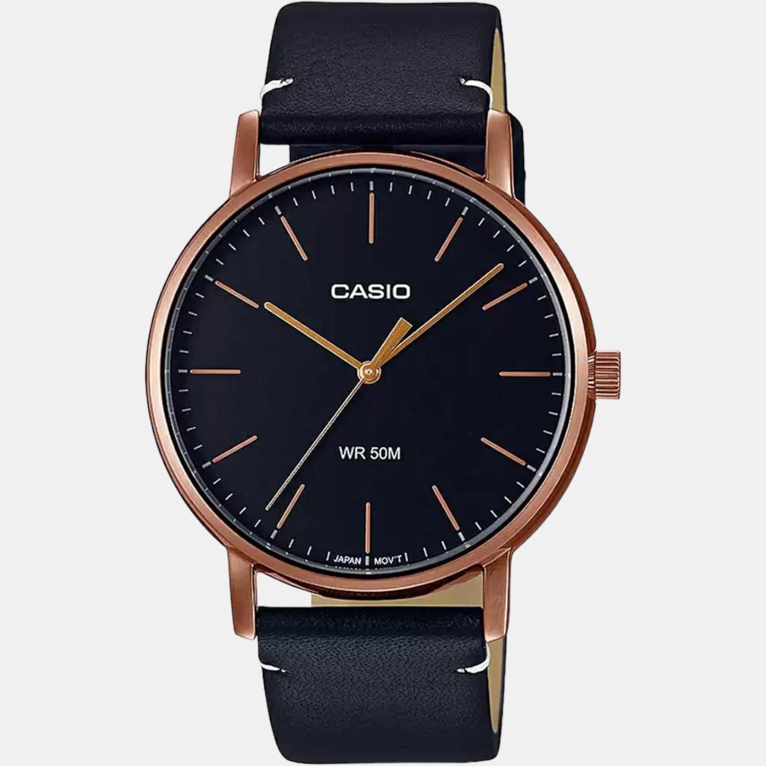 Enticer Men Quartz Black Dial Analog Leather Watch A1839