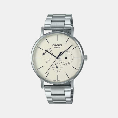 Enticer Men Quartz Silver Dial Chronograph Stainless Steel Watch A1840