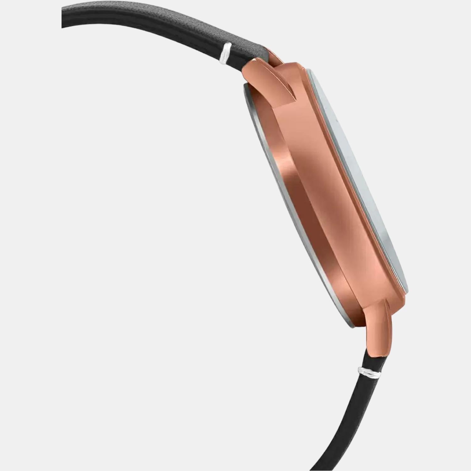 Enticer Men Quartz Rose Gold Dial Chronograph Leather Watch A1843