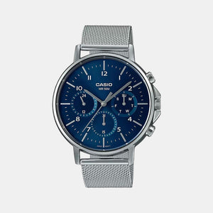 Enticer Men Quartz Blue Dial Chronograph Stainless Steel Watch A1848