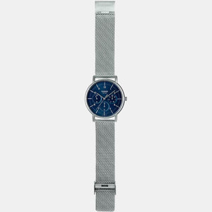 Enticer Men Quartz Blue Dial Chronograph Stainless Steel Watch A1848