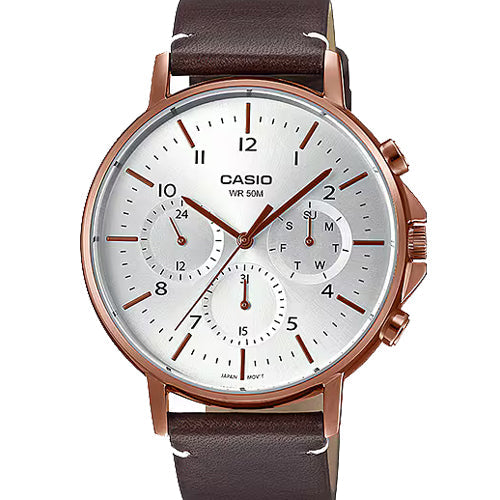Casio Enticer MTP-E321 series White Dial Men 44.7mm A1850 MTP-E321RL-5AV