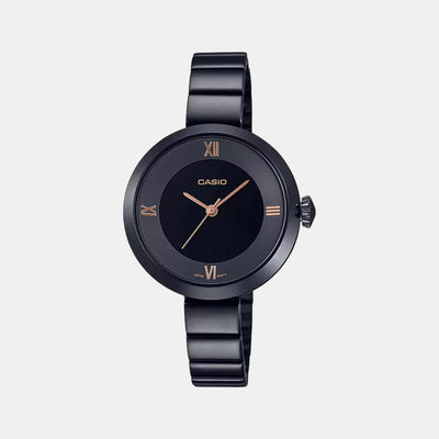 Enticer Women Quartz Black Dial Analog Stainless Steel Watch A1851