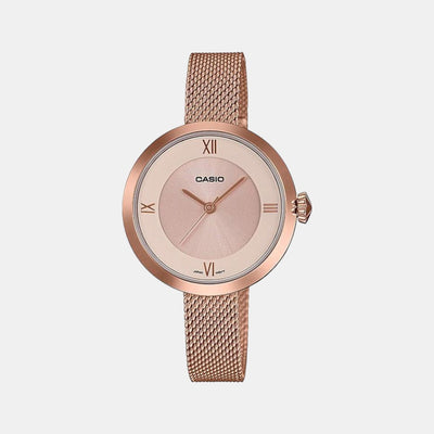 Enticer Women Quartz Rose Gold Dial Analog Stainless Steel Watch A1852