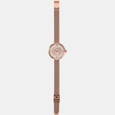 Enticer Women Quartz Rose Gold Dial Analog Stainless Steel Watch A1852