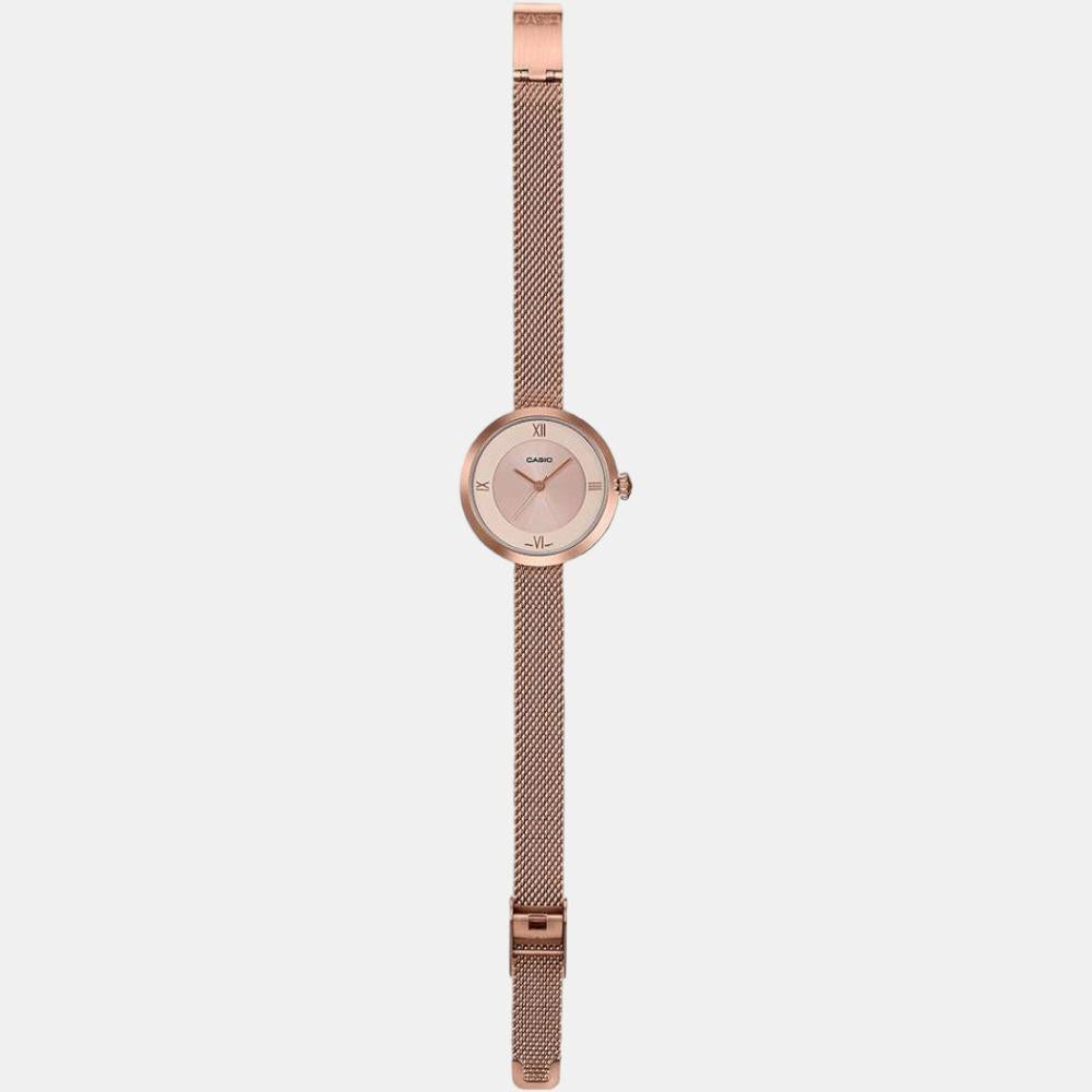 Enticer Women Quartz Rose Gold Dial Analog Stainless Steel Watch A1852