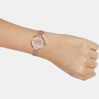 Enticer Women Quartz Rose Gold Dial Analog Stainless Steel Watch A1852