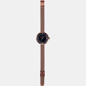 Enticer Women Quartz Black Dial Analog Stainless Steel Watch A1853