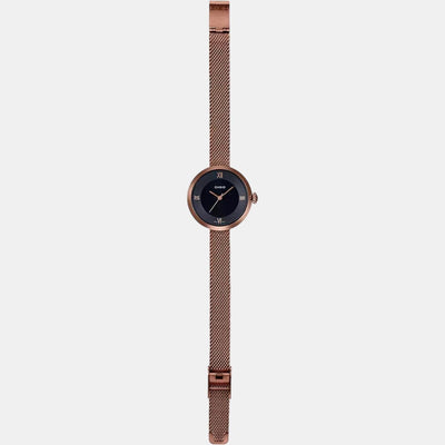 Enticer Women Quartz Black Dial Analog Stainless Steel Watch A1853
