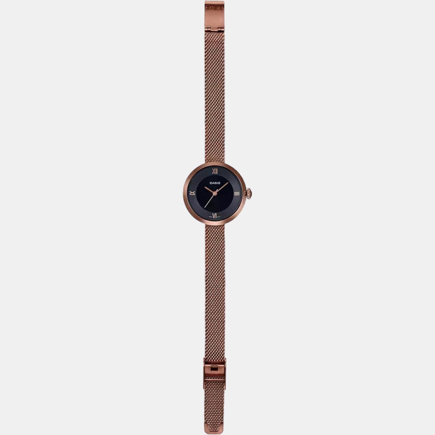 Enticer Women Quartz Black Dial Analog Stainless Steel Watch A1853