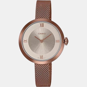 Enticer Women Quartz Rose Gold Dial Analog Stainless Steel Watch A1854