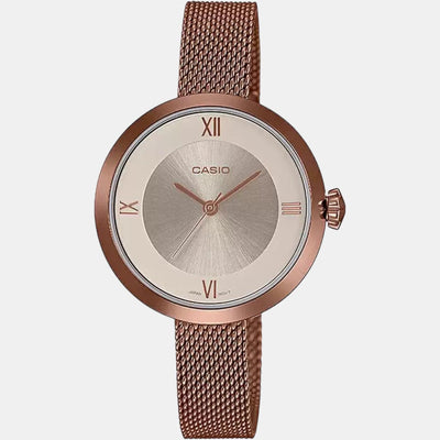 Enticer Women Quartz Rose Gold Dial Analog Stainless Steel Watch A1854